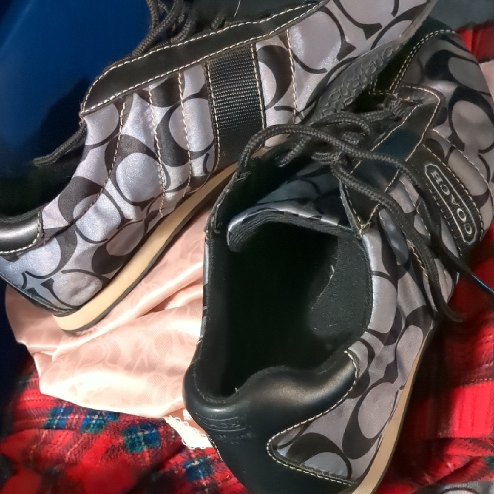 Coach Monogram Black and Gray Sneakers